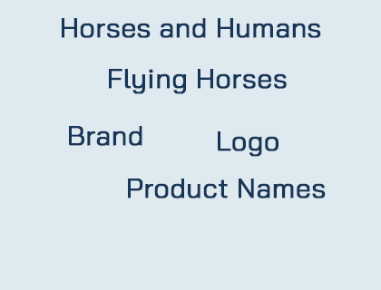 Horses and Humans, Flying Horses, Brand, Logo, Product Names